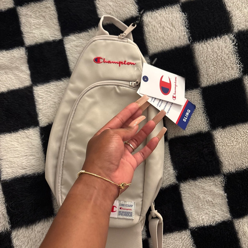 Champion Beige Sling Backpack